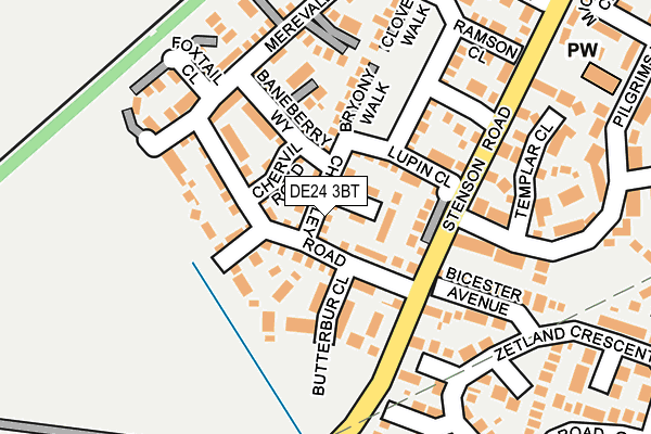 DE24 3BT map - OS OpenMap – Local (Ordnance Survey)