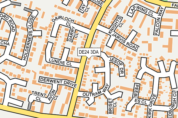 DE24 3DA map - OS OpenMap – Local (Ordnance Survey)