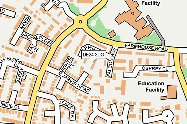 DE24 3DG map - OS OpenMap – Local (Ordnance Survey)
