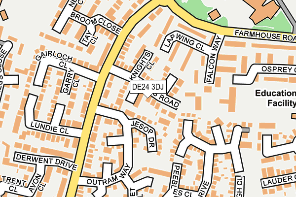 DE24 3DJ map - OS OpenMap – Local (Ordnance Survey)
