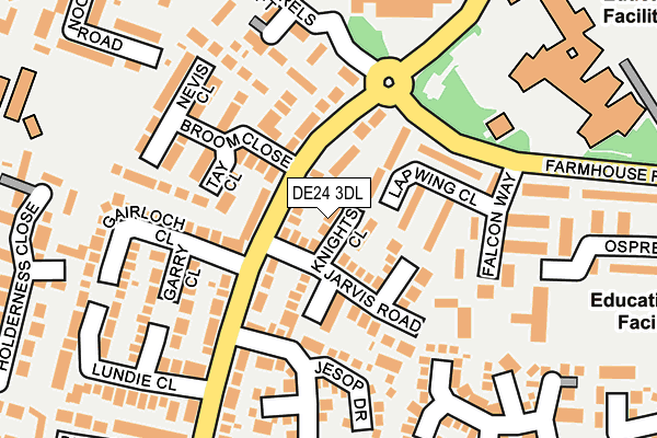 DE24 3DL map - OS OpenMap – Local (Ordnance Survey)