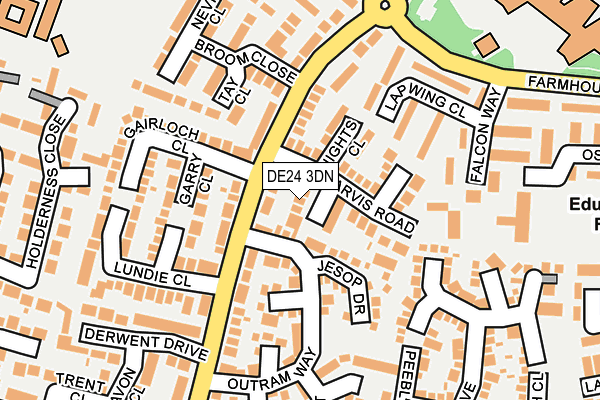 DE24 3DN map - OS OpenMap – Local (Ordnance Survey)