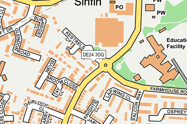 DE24 3DQ map - OS OpenMap – Local (Ordnance Survey)