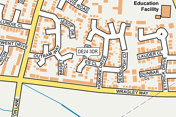 DE24 3DR map - OS OpenMap – Local (Ordnance Survey)