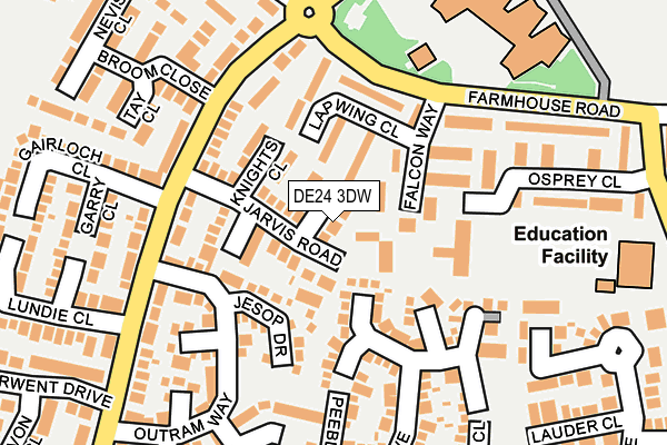 DE24 3DW map - OS OpenMap – Local (Ordnance Survey)