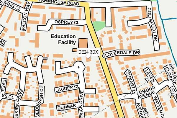 DE24 3DX map - OS OpenMap – Local (Ordnance Survey)