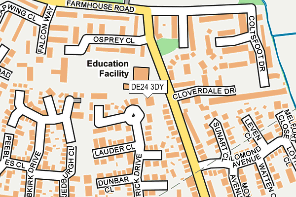 DE24 3DY map - OS OpenMap – Local (Ordnance Survey)