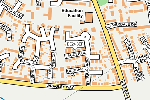 DE24 3EF map - OS OpenMap – Local (Ordnance Survey)