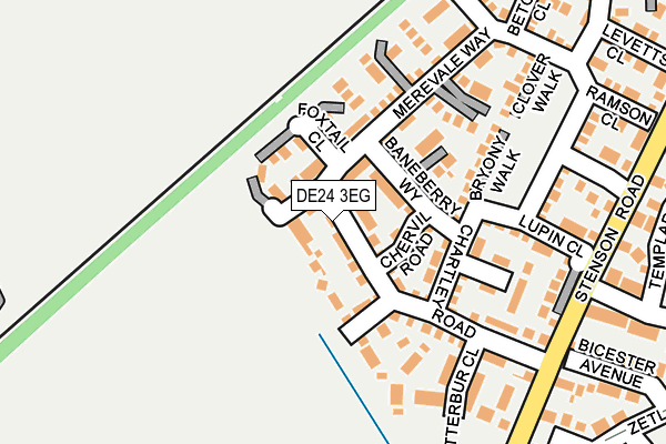 DE24 3EG map - OS OpenMap – Local (Ordnance Survey)