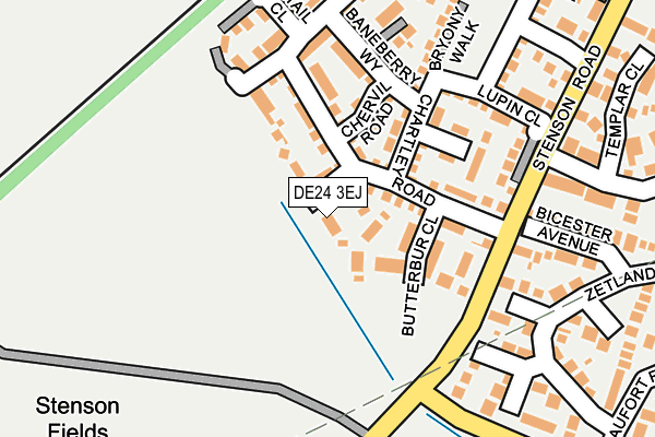 DE24 3EJ map - OS OpenMap – Local (Ordnance Survey)
