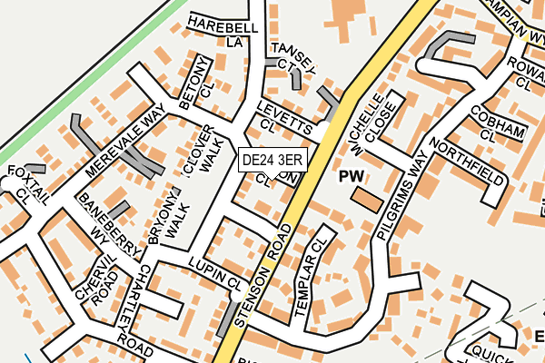 DE24 3ER map - OS OpenMap – Local (Ordnance Survey)