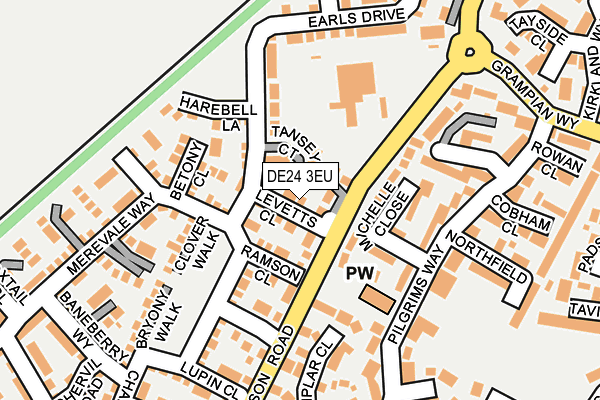 DE24 3EU map - OS OpenMap – Local (Ordnance Survey)