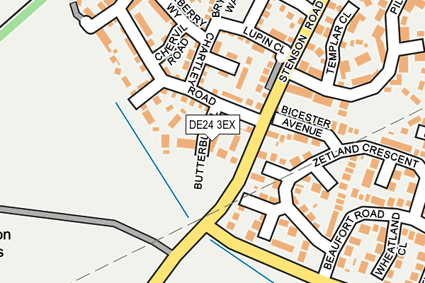 DE24 3EX map - OS OpenMap – Local (Ordnance Survey)
