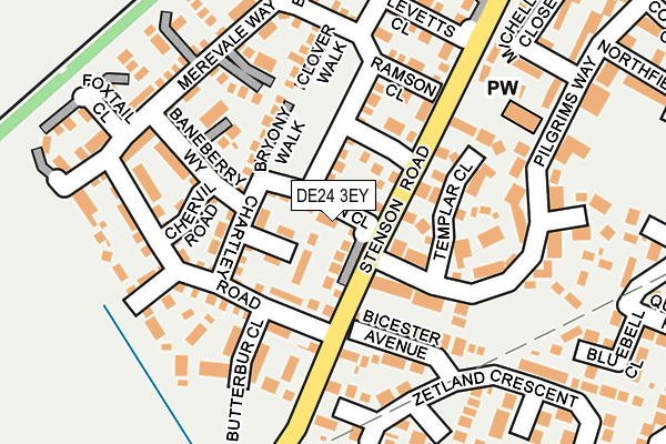 DE24 3EY map - OS OpenMap – Local (Ordnance Survey)