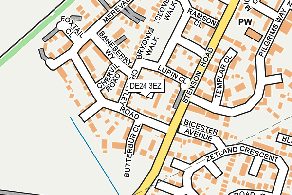 DE24 3EZ map - OS OpenMap – Local (Ordnance Survey)