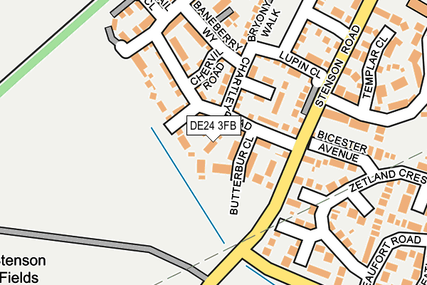 DE24 3FB map - OS OpenMap – Local (Ordnance Survey)