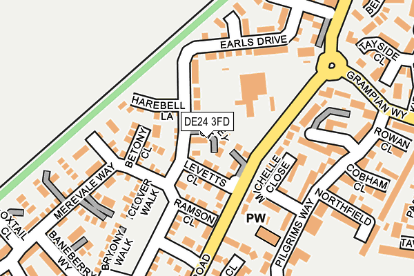 DE24 3FD map - OS OpenMap – Local (Ordnance Survey)