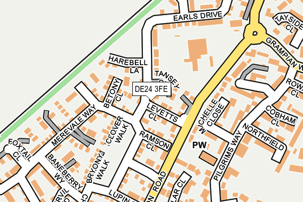 DE24 3FE map - OS OpenMap – Local (Ordnance Survey)