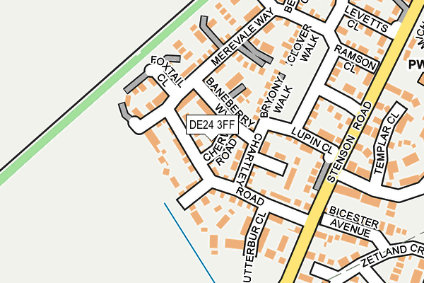 DE24 3FF map - OS OpenMap – Local (Ordnance Survey)