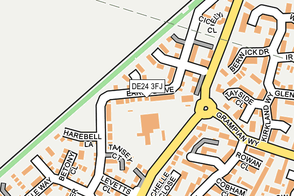 DE24 3FJ map - OS OpenMap – Local (Ordnance Survey)