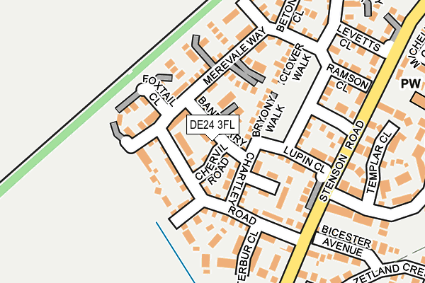 DE24 3FL map - OS OpenMap – Local (Ordnance Survey)