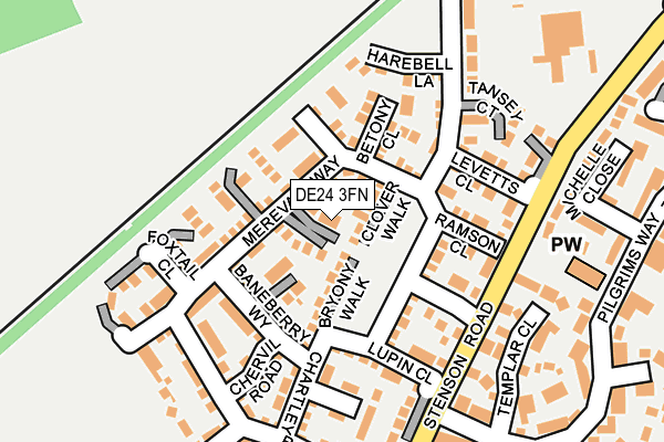 DE24 3FN map - OS OpenMap – Local (Ordnance Survey)