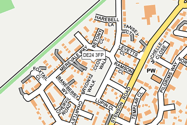 DE24 3FP map - OS OpenMap – Local (Ordnance Survey)