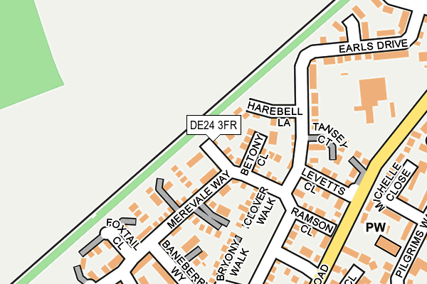 DE24 3FR map - OS OpenMap – Local (Ordnance Survey)