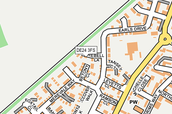 DE24 3FS map - OS OpenMap – Local (Ordnance Survey)