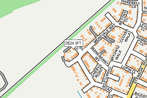 DE24 3FT map - OS OpenMap – Local (Ordnance Survey)