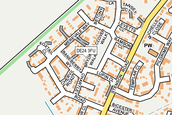 DE24 3FU map - OS OpenMap – Local (Ordnance Survey)