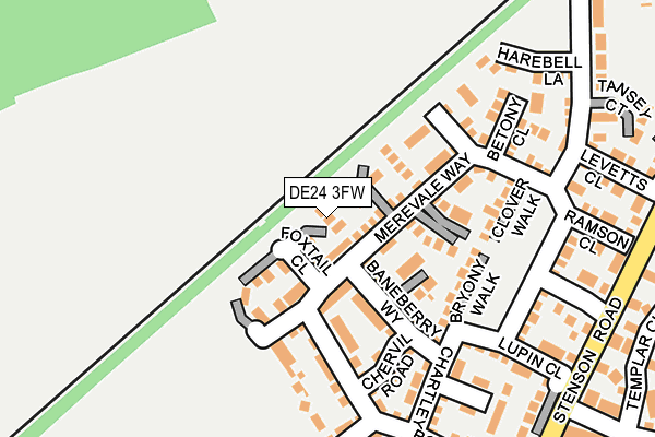 DE24 3FW map - OS OpenMap – Local (Ordnance Survey)