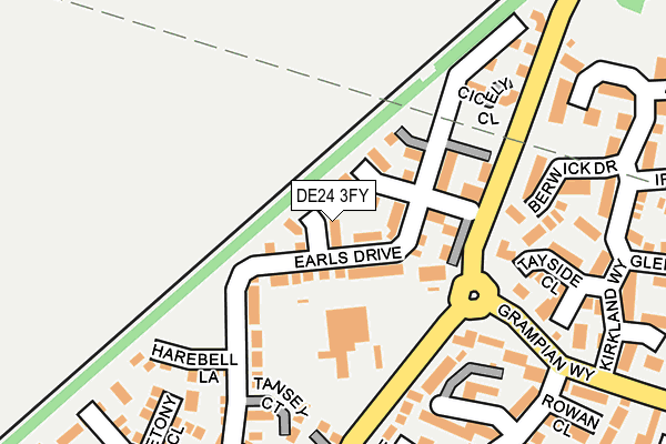 DE24 3FY map - OS OpenMap – Local (Ordnance Survey)