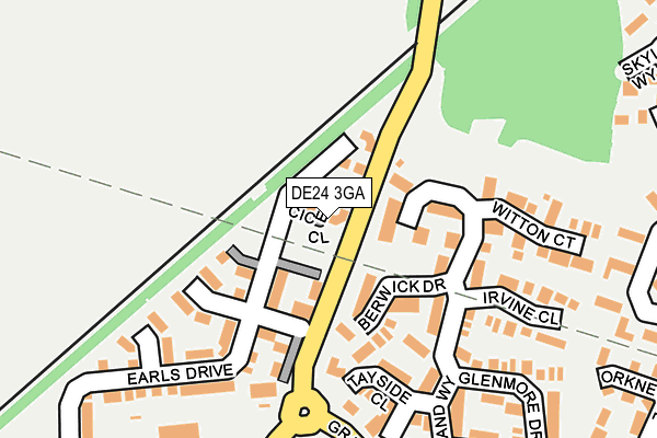 DE24 3GA map - OS OpenMap – Local (Ordnance Survey)