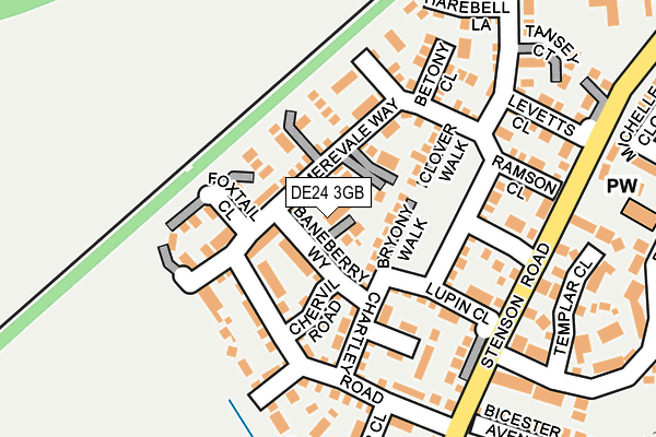 DE24 3GB map - OS OpenMap – Local (Ordnance Survey)