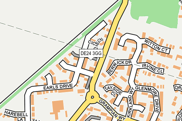 DE24 3GG map - OS OpenMap – Local (Ordnance Survey)
