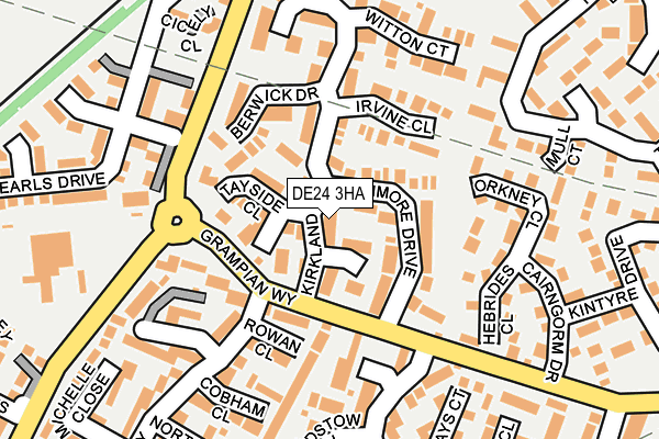 DE24 3HA map - OS OpenMap – Local (Ordnance Survey)