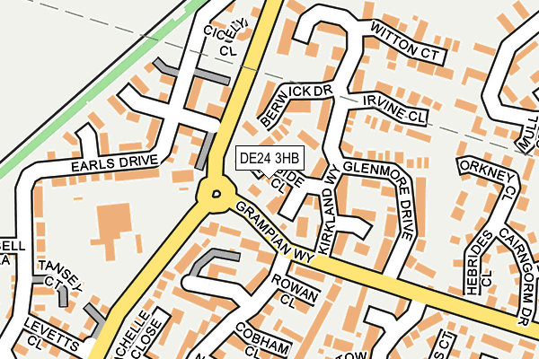 DE24 3HB map - OS OpenMap – Local (Ordnance Survey)