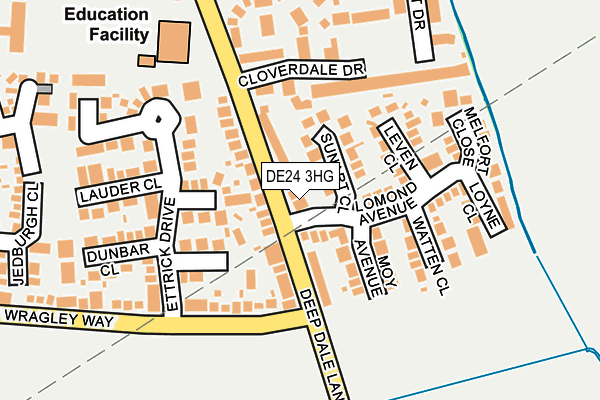 DE24 3HG map - OS OpenMap – Local (Ordnance Survey)