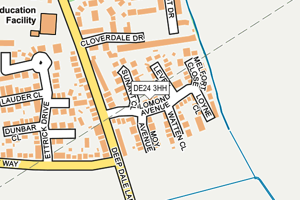 DE24 3HH map - OS OpenMap – Local (Ordnance Survey)