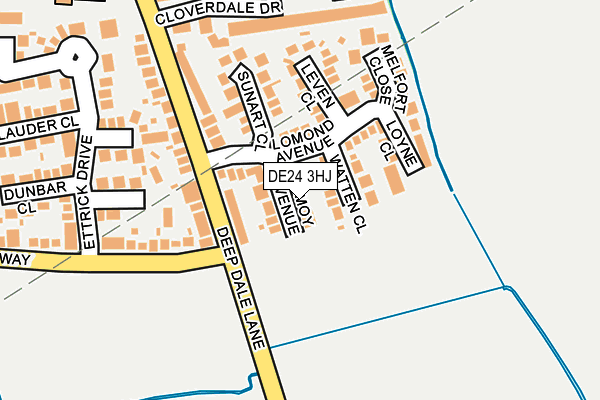 DE24 3HJ map - OS OpenMap – Local (Ordnance Survey)