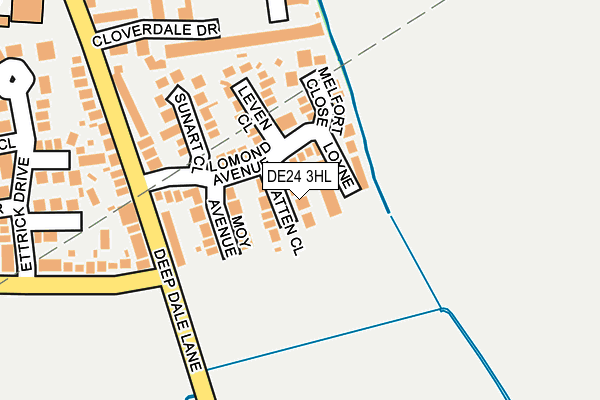 DE24 3HL map - OS OpenMap – Local (Ordnance Survey)