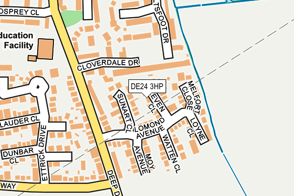 DE24 3HP map - OS OpenMap – Local (Ordnance Survey)
