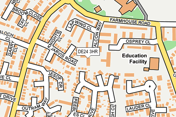 DE24 3HR map - OS OpenMap – Local (Ordnance Survey)