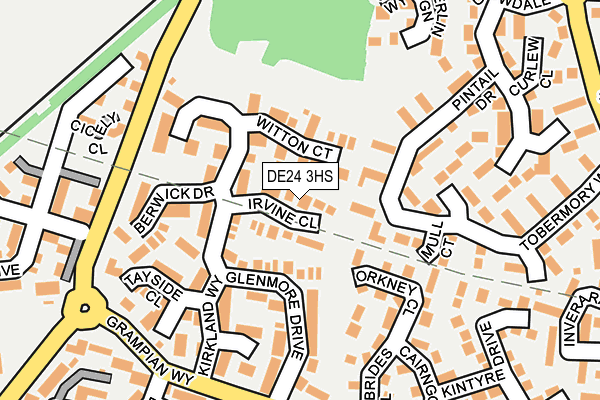 DE24 3HS map - OS OpenMap – Local (Ordnance Survey)