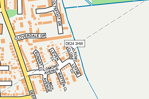 DE24 3HW map - OS OpenMap – Local (Ordnance Survey)