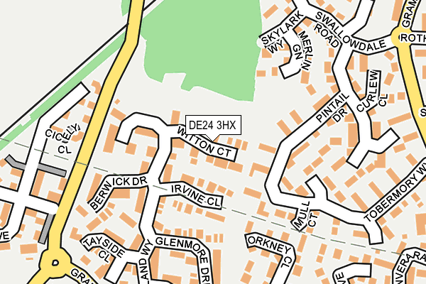DE24 3HX map - OS OpenMap – Local (Ordnance Survey)