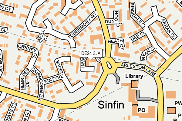 DE24 3JA map - OS OpenMap – Local (Ordnance Survey)