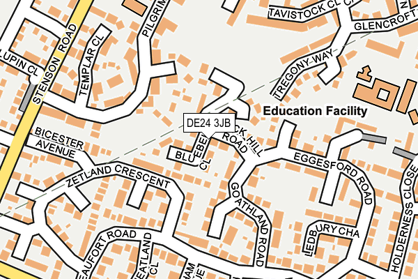 DE24 3JB map - OS OpenMap – Local (Ordnance Survey)