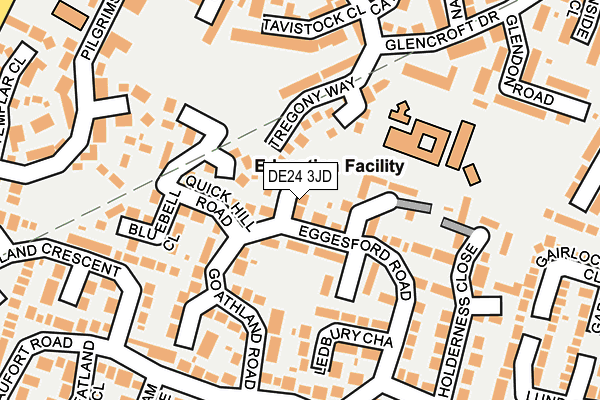 DE24 3JD map - OS OpenMap – Local (Ordnance Survey)